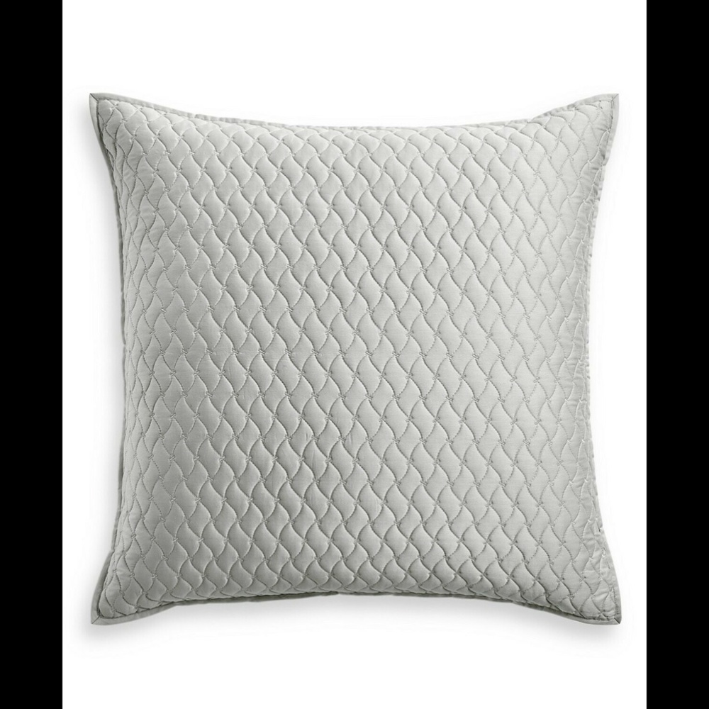 NEW‎ Hotel Collection Meadow Quilted (1) Euro European Sham Pillow Case